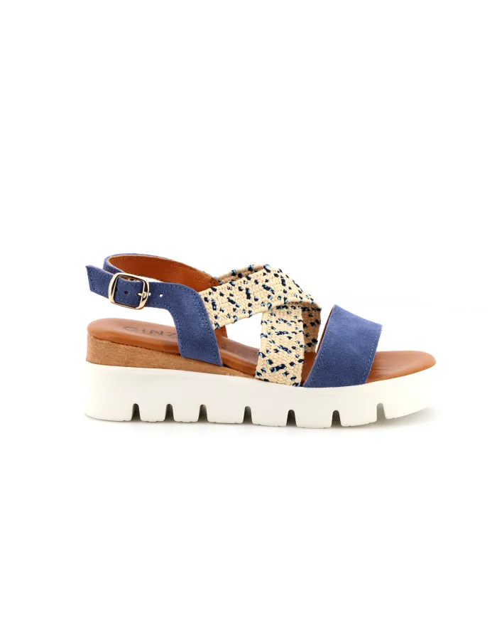 Cinzia Soft Sandalo Blu - Glamour Calzature