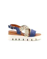 Cinzia Soft Sandalo Blu - Glamour Calzature