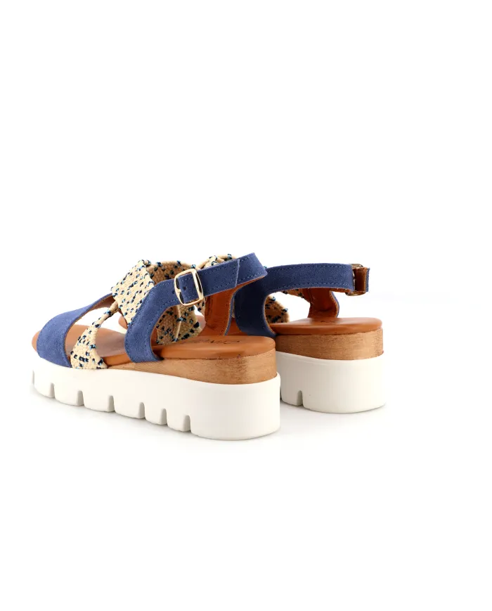 Cinzia Soft Sandalo Blu - Glamour Calzature