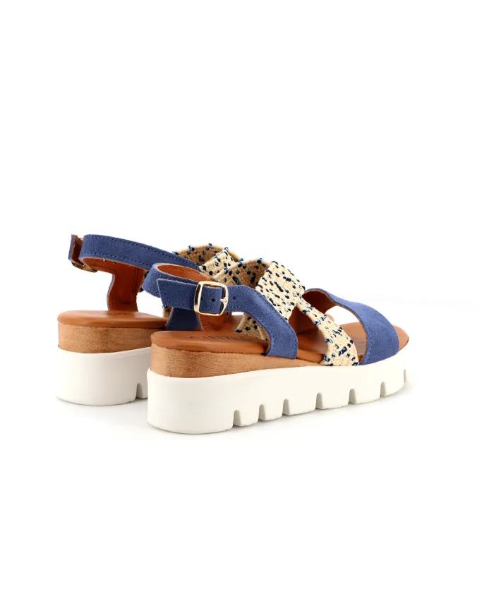 Cinzia Soft Sandalo Blu - Glamour Calzature