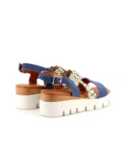 Cinzia Soft Sandalo Blu - Glamour Calzature