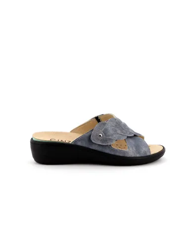 Cinzia Soft Ciabatta Blu - Glamour Calzature