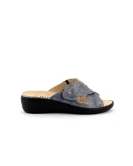 Cinzia Soft Ciabatta Blu - Glamour Calzature