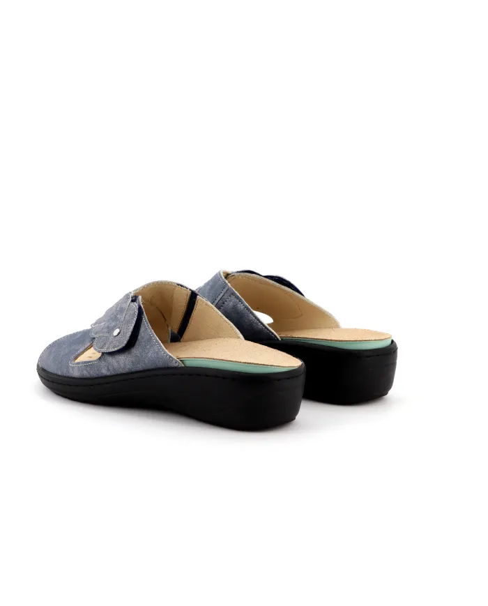 Cinzia Soft Ciabatta Blu - Glamour Calzature