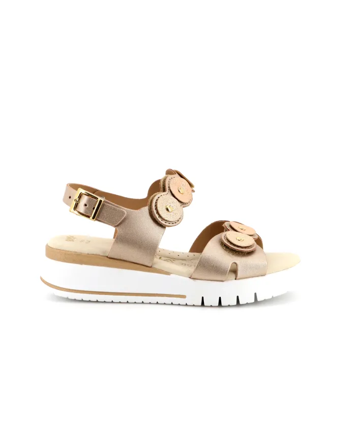 Cinzia Soft Sandalo Oro - Glamour Calzature