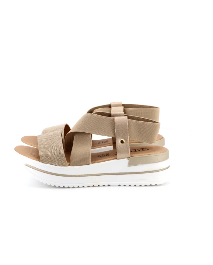 Cinzia Soft Sandalo Platino - Glamour Calzature