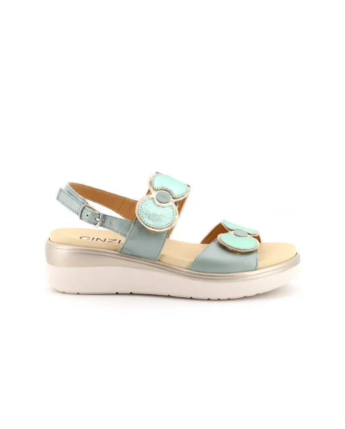 Cinzia Soft Sandalo Verde - Glamour Calzature