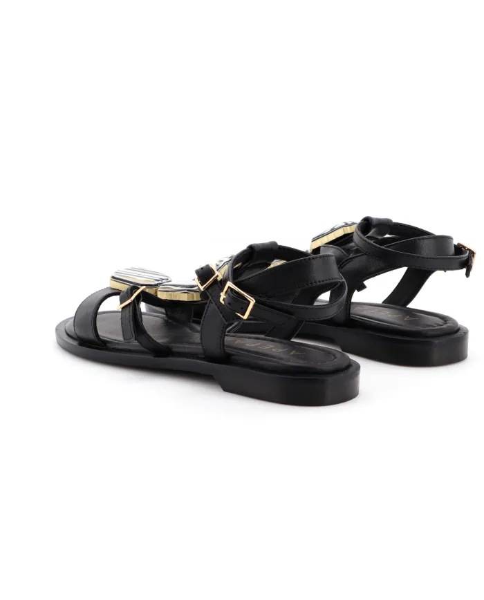 APEPAZZA Sandalo Nero - Glamour Calzature