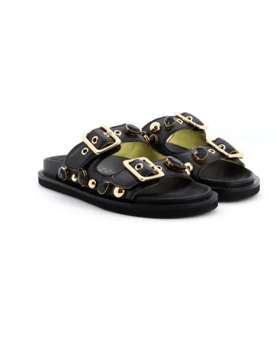 APEPAZZA Ciabatta Nero - Glamour Calzature