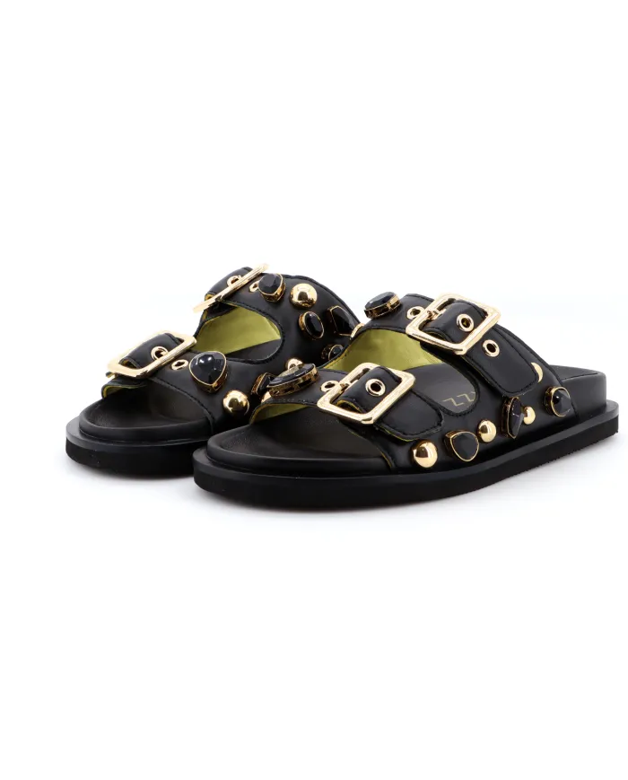 APEPAZZA Ciabatta Nero - Glamour Calzature