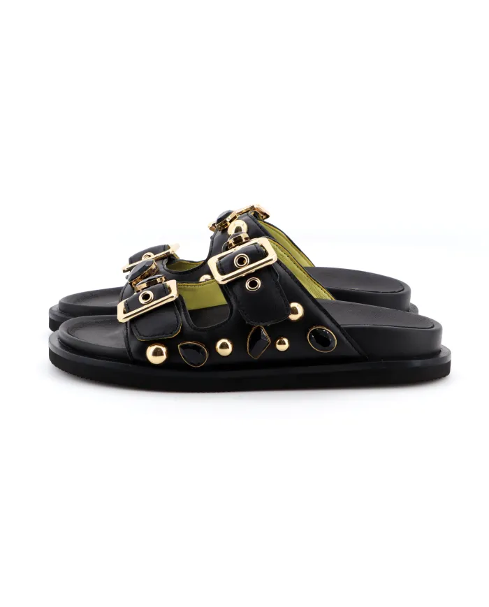 APEPAZZA Ciabatta Nero - Glamour Calzature