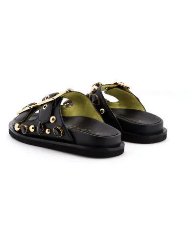 APEPAZZA Ciabatta Nero - Glamour Calzature