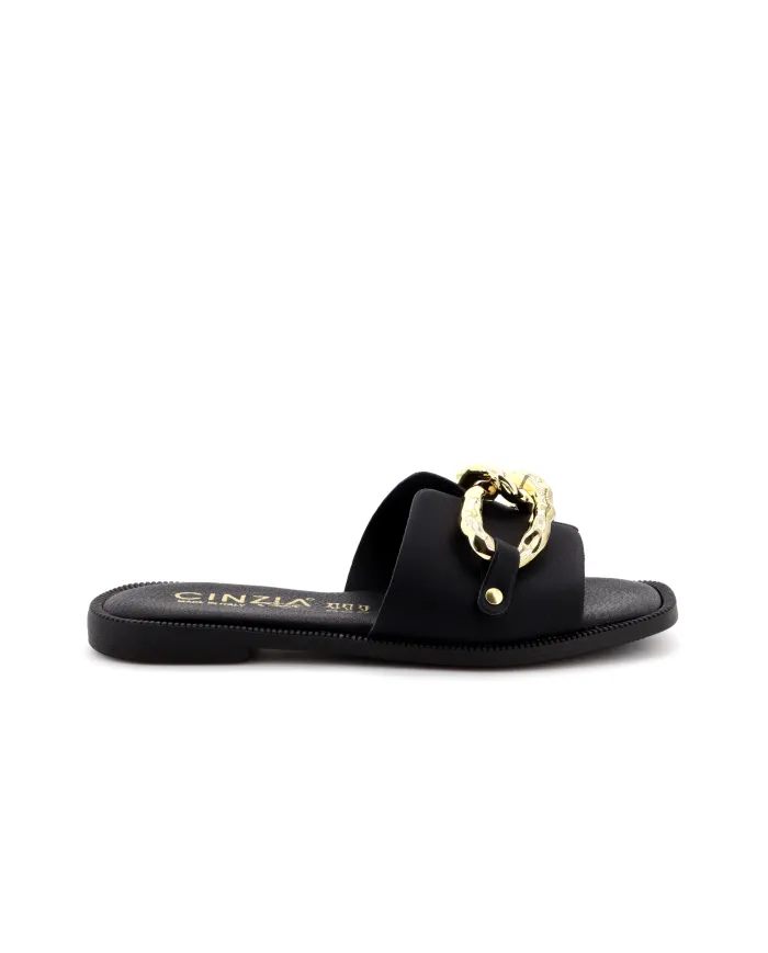 Cinzia Soft Ciabatta Nero - Glamour Calzature