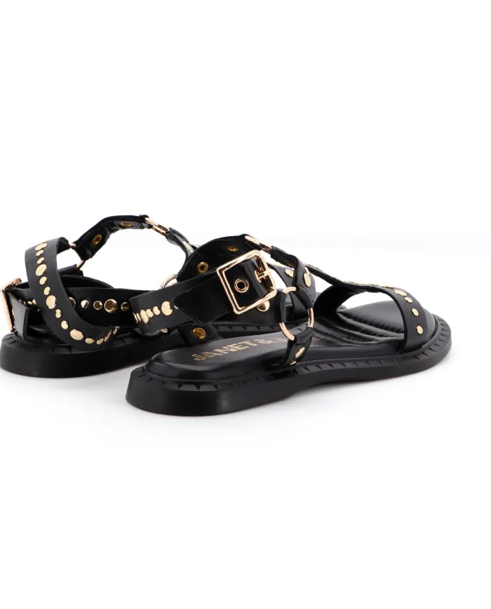 JANET&JANET Sandalo Nero - Glamour Calzature
