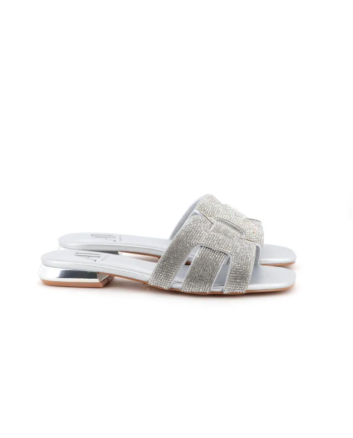 ALBANO Ciabattina Argento - Glamour Calzature