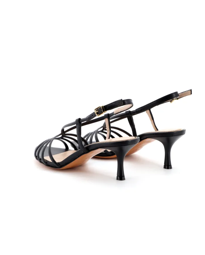 ALBANO Sandalo Nero - Glamour Calzature