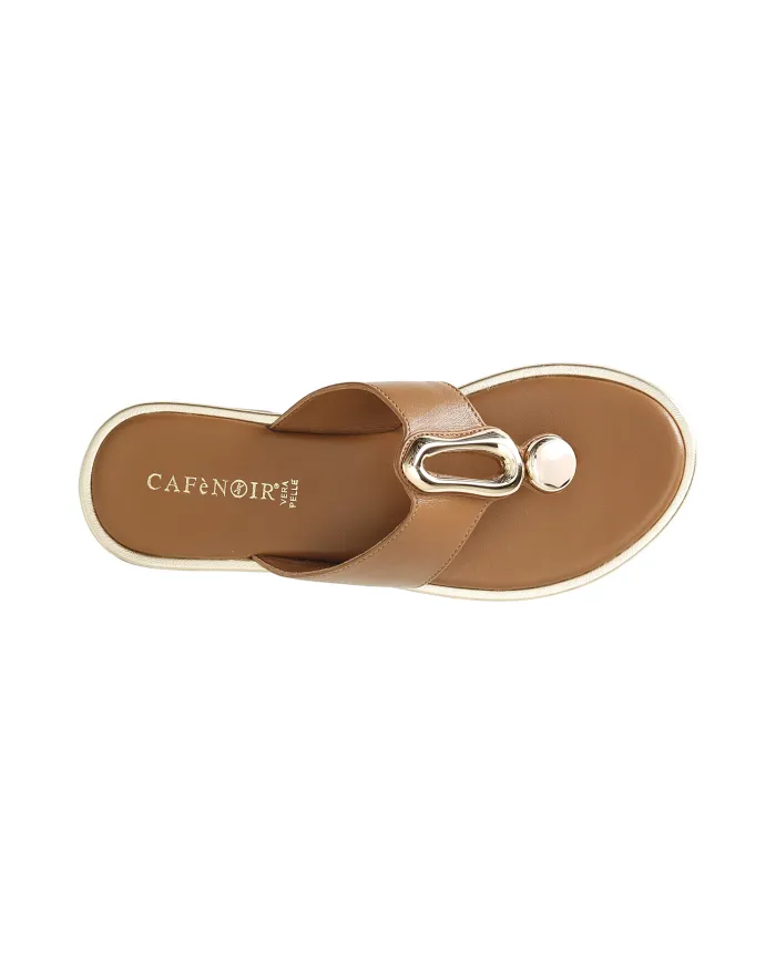 CafèNoir Ciabatta Cuoio - Glamour Calzature