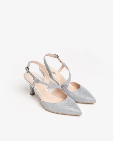 Nero Giardini Slingback Argento
