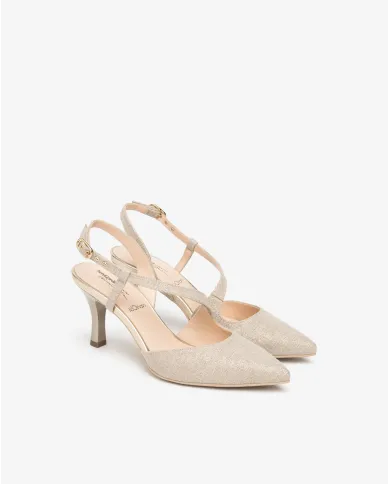 Nero Giardini Slingback Platino
