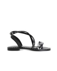 CafèNoir Sandalo Incrocio Nero - Glamour Calzature