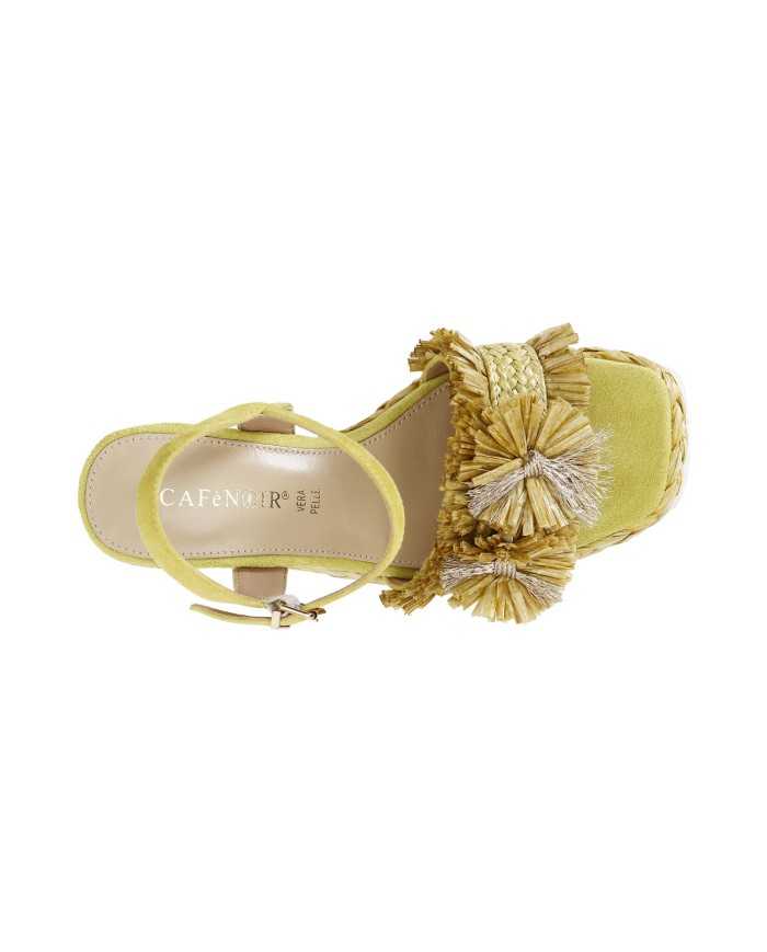 CafèNoir Sandalo Raffia Giallo - Glamour Calzature